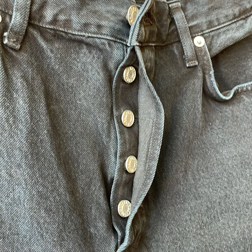 Agolde Riley Cropped Raw Hem Dark Wash Denim Jeans, 31 - Picture 5 of 8
